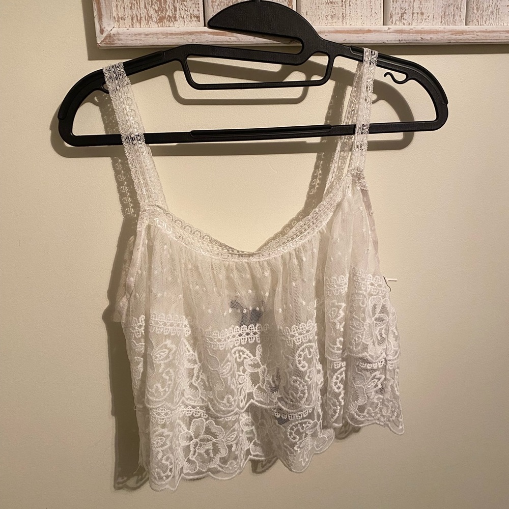 lace flowy tank top